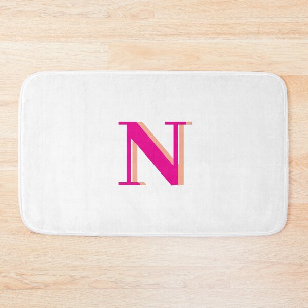 Item preview, Letter N in hot pink – Cute Alphabet Initial Monogram Design designed and sold by Monika Howarth.