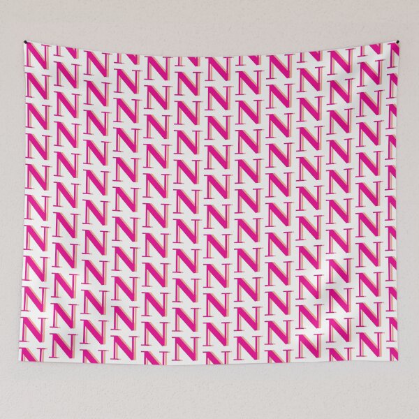 Item preview, Letter N in hot pink – Cute Alphabet Initial Monogram Design designed and sold by Monika Howarth.