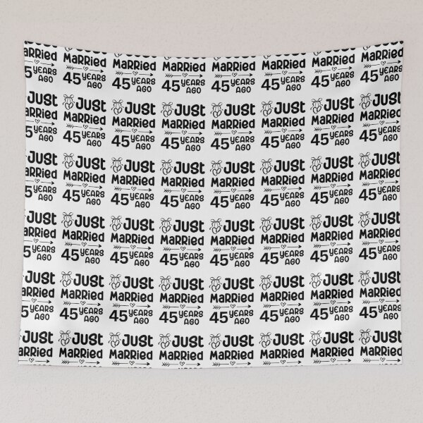 Item preview, Just Married 45 Years Ago, 45th Wedding Anniversary for Men & Women designed and sold by Mozaic Clothes.