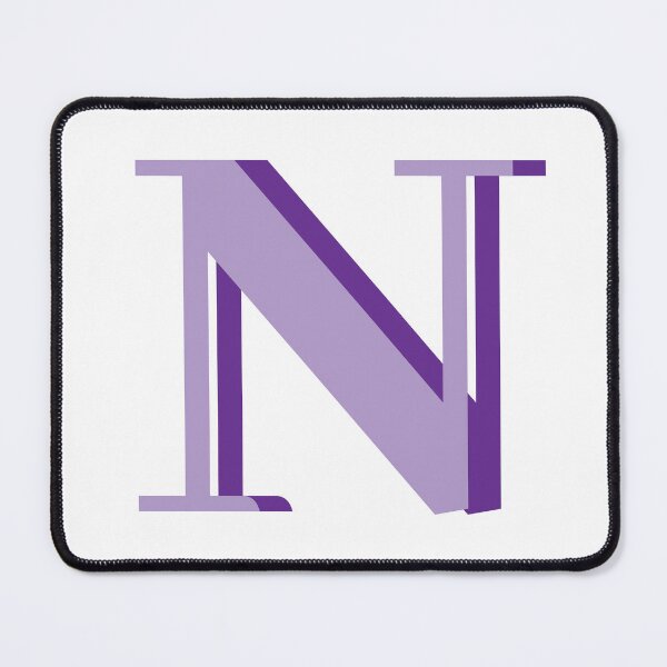 Item preview, Letter N in purple – Cute Alphabet Initial Monogram Design designed and sold by Artbymonika.