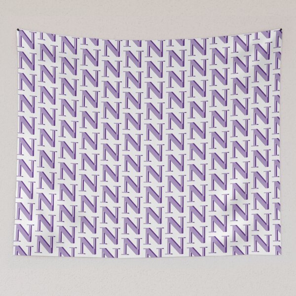 Item preview, Letter N in purple – Cute Alphabet Initial Monogram Design designed and sold by Monika Howarth.