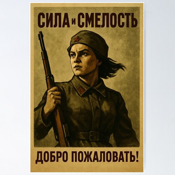 Item preview, Vintage Russian Style Poster designed and sold by KALEIDOSCOPE UK.