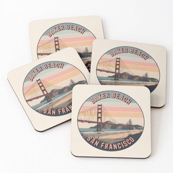 Item preview, Retro Baker Beach San Francisco Sticker designed and sold by Horizon Tales.