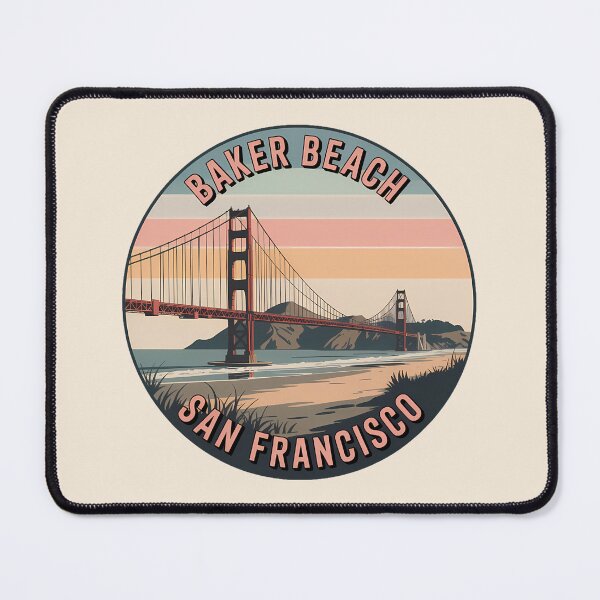 Item preview, Retro Baker Beach San Francisco Sticker designed and sold by Horizon Tales.