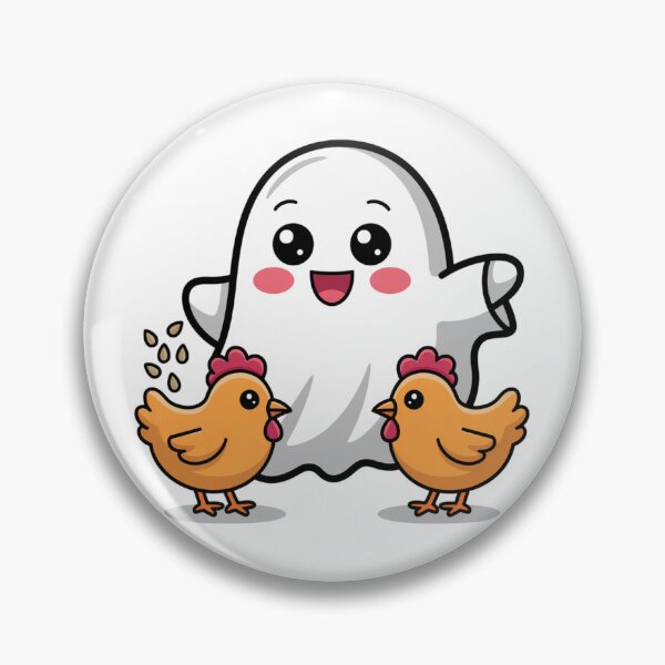 Item preview, Haunted Hobbies Chicken Keeping Ghost designed and sold by DeafPigeonDesigns.