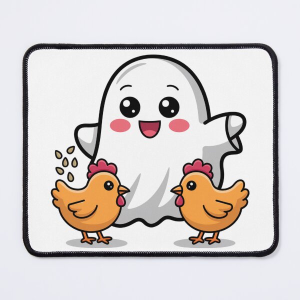 Item preview, Haunted Hobbies Chicken Keeping Ghost designed and sold by DeafPigeonDesigns.