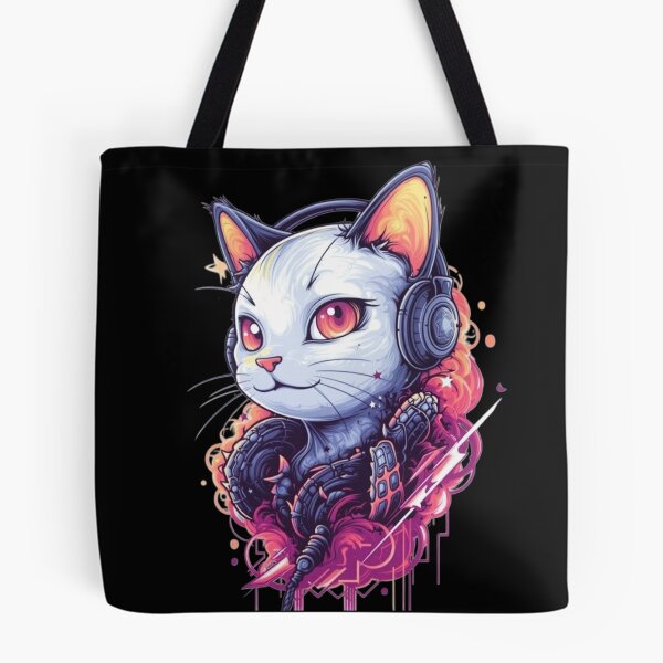 Item preview, Gato ciberpunk designed and sold by RadManDesigns.