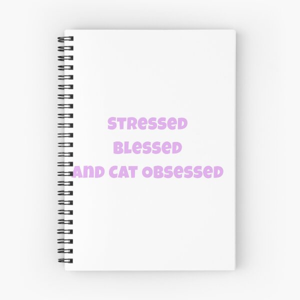 Item preview, Stressed Blessed and Cat Obsessed Sticker designed and sold by Bambear.