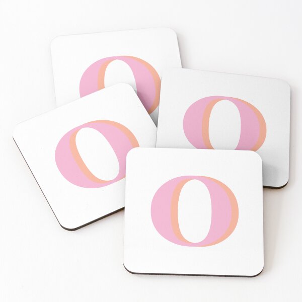 Item preview, Letter O in pink – Cute Alphabet Initial Monogram Design designed and sold by Monika Howarth.