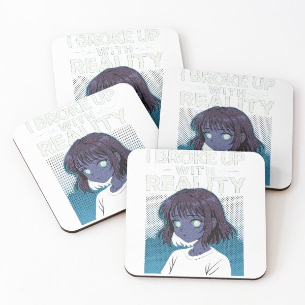 Item preview, I Broke Up with Reality - Animegirl#1 (White) designed and sold by SlideLab.
