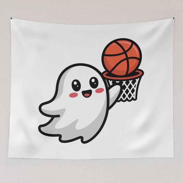 Item preview, Haunted Hobbies Basketball Ghost designed and sold by DeafPigeonDesigns.