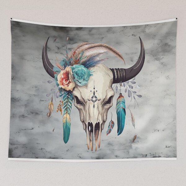 Item preview, Southwestern Spirit – Floral Bull Skull Design designed and sold by MysticOzzy.