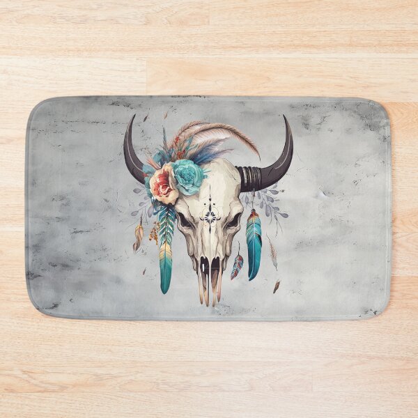 Item preview, Southwestern Spirit – Floral Bull Skull Design designed and sold by MysticOzzy.