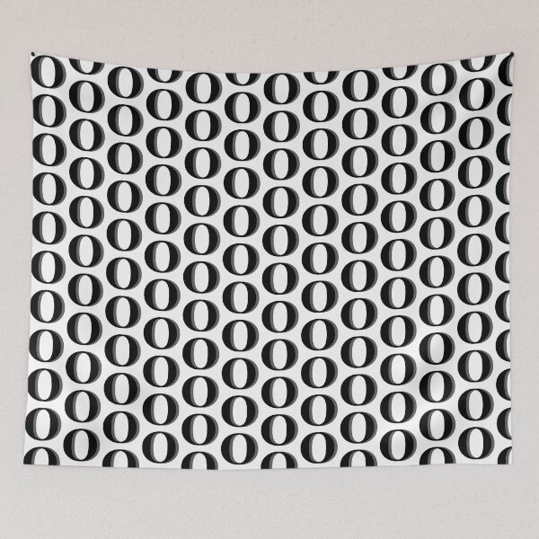 Item preview, Letter O in black – Cute Alphabet Initial Monogram Design designed and sold by Monika Howarth.