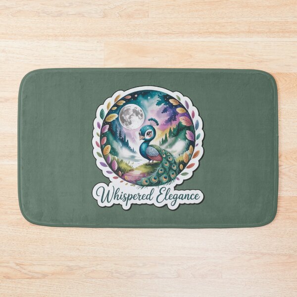Item preview, Whimsical Autumn Forest Night with Elegant Peacock Sticker Design designed and sold by Nuist25.
