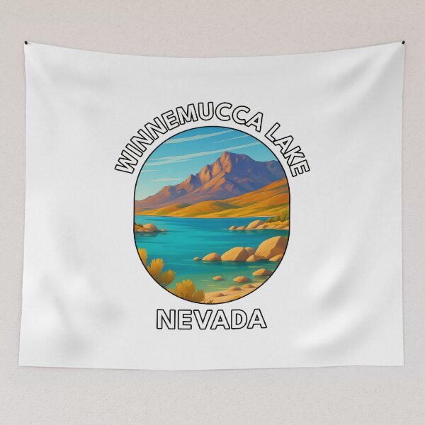 Item preview, Winnemucca Lake Nevada Desert Landscape Travel Poster designed and sold by inkNext.