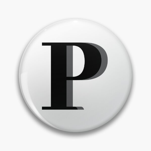 Item preview, Letter P in black – Cute Alphabet Initial Monogram Design designed and sold by Monika Howarth.