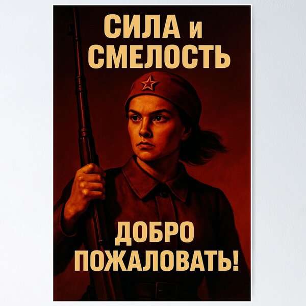 Item preview, Vintage Russian Style Poster designed and sold by KALEIDOSCOPE UK.