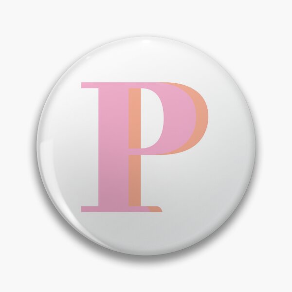 Item preview, Letter P in pink – Cute Alphabet Initial Monogram Design designed and sold by Monika Howarth.