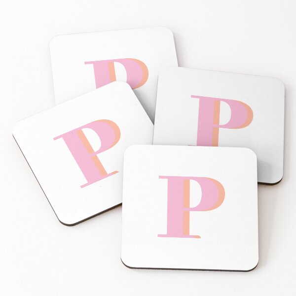 Item preview, Letter P in pink – Cute Alphabet Initial Monogram Design designed and sold by Monika Howarth.