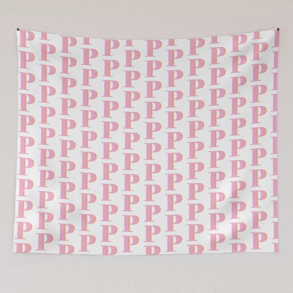 Item preview, Letter P in pink – Cute Alphabet Initial Monogram Design designed and sold by Monika Howarth.