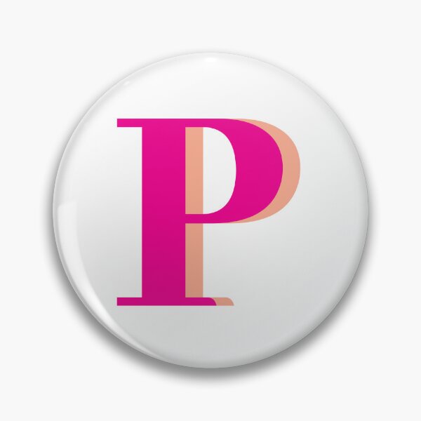 Item preview, Letter P in hot pink – Cute Alphabet Initial Monogram Design designed and sold by Monika Howarth.