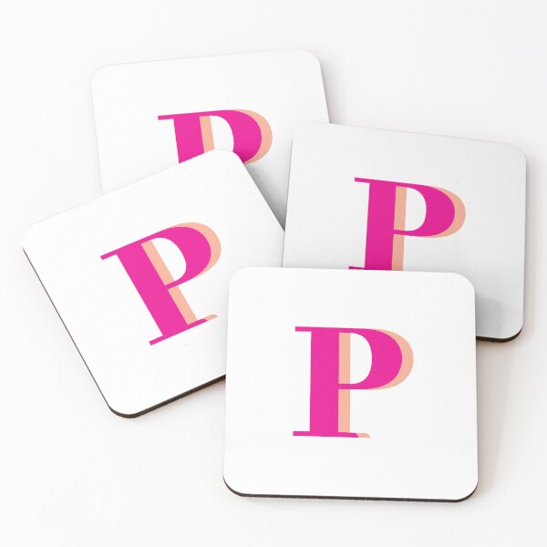 Item preview, Letter P in hot pink – Cute Alphabet Initial Monogram Design designed and sold by Monika Howarth.