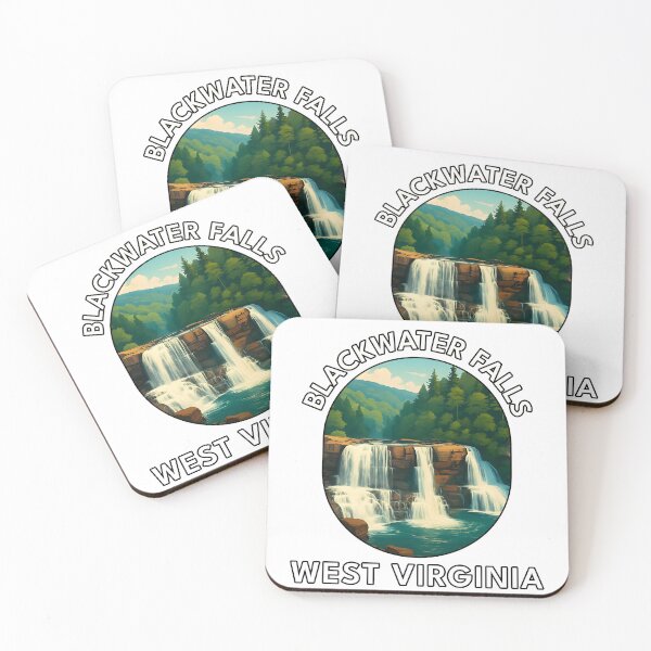 Item preview, Blackwater Falls State Park West Virginia Travel Poster – Scenic Waterfall Art designed and sold by inkNext.