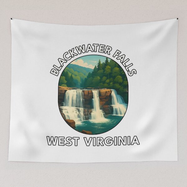 Item preview, Blackwater Falls State Park West Virginia Travel Poster – Scenic Waterfall Art designed and sold by inkNext.