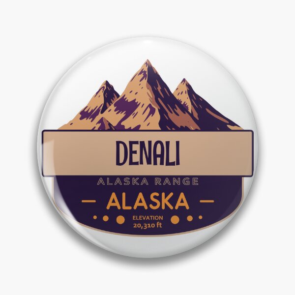 Item preview, Denali, Alaska Range, Alaska, Mountain Badge designed and sold by Wanderful-roads.
