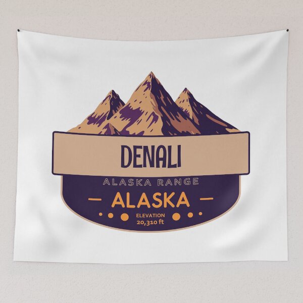 Item preview, Denali, Alaska Range, Alaska, Mountain Badge designed and sold by Wanderful-roads.