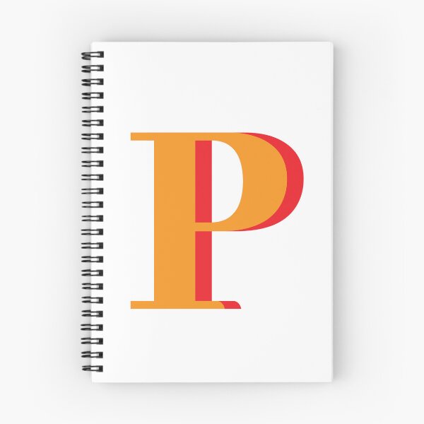 Item preview, Letter P in orange – Cute Alphabet Initial Monogram Design designed and sold by Monika Howarth.