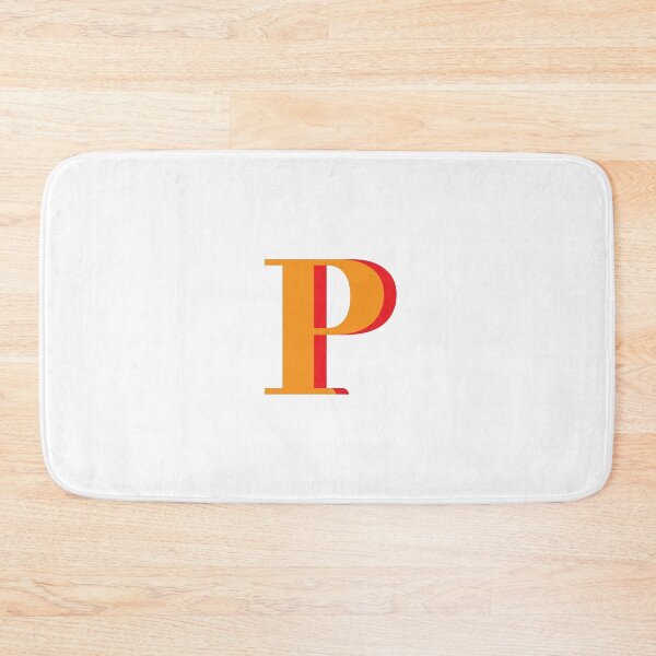 Item preview, Letter P in orange – Cute Alphabet Initial Monogram Design designed and sold by Monika Howarth.