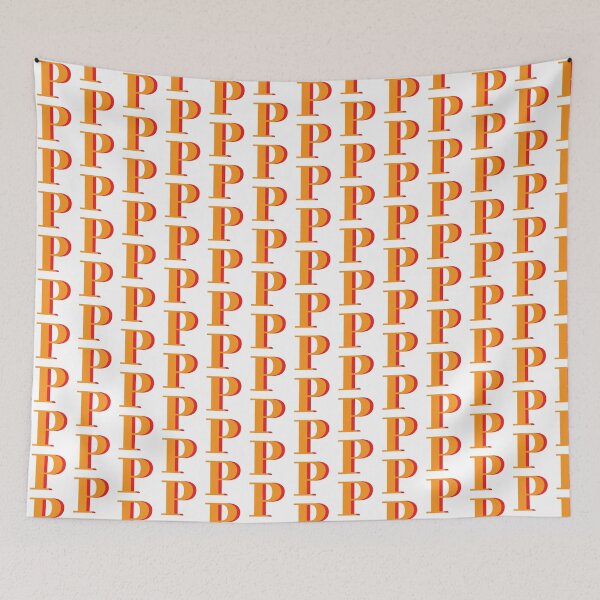 Item preview, Letter P in orange – Cute Alphabet Initial Monogram Design designed and sold by Monika Howarth.