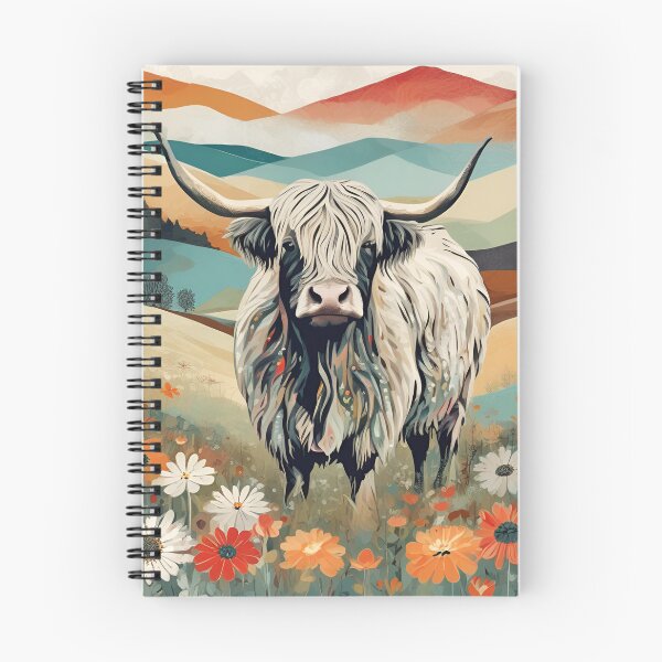 Item preview, Boho abstract highland cow designed and sold by Boho Art by Rebecca.