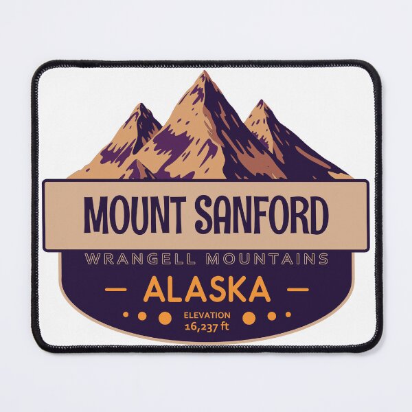 Item preview, Mount Sanford, Wrangell Mountains, Alaska, Mountain Badge designed and sold by Wanderful-roads.