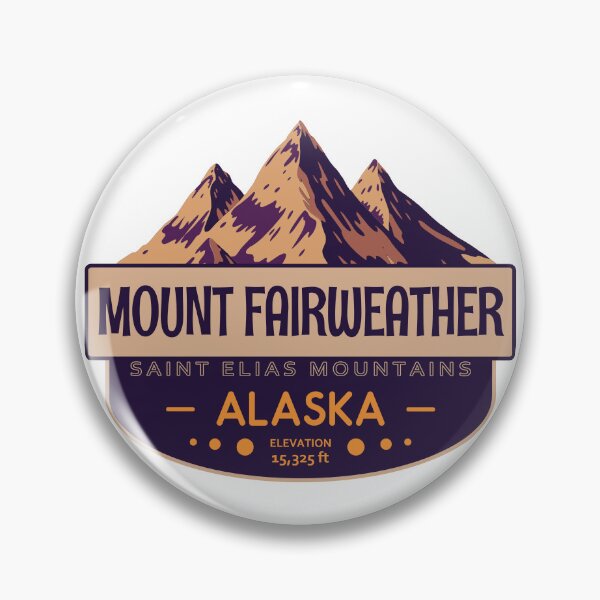 Item preview, Mount Fairweather, Saint Elias Mountains, Alaska, Mountain Badge designed and sold by Wanderful-roads.