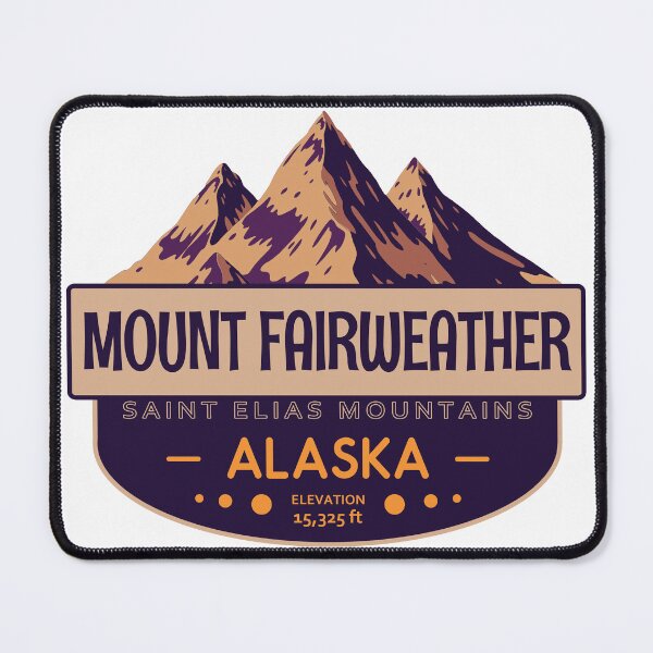 Item preview, Mount Fairweather, Saint Elias Mountains, Alaska, Mountain Badge designed and sold by Wanderful-roads.