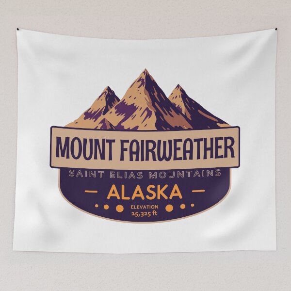 Item preview, Mount Fairweather, Saint Elias Mountains, Alaska, Mountain Badge designed and sold by Wanderful-roads.