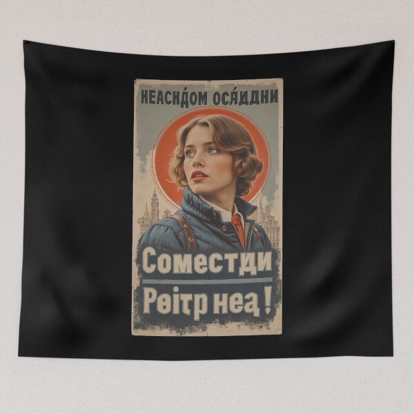 Item preview, Vintage Russian Style Poster designed and sold by KALEIDOSCOPE UK.
