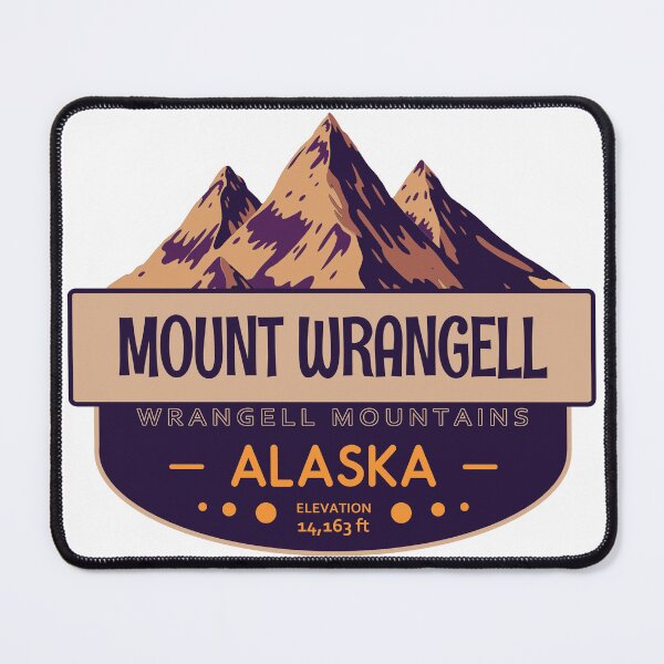 Item preview, Mount Wrangell, Wrangell Mountains, Alaska, Mountain Badge designed and sold by Wanderful-roads.
