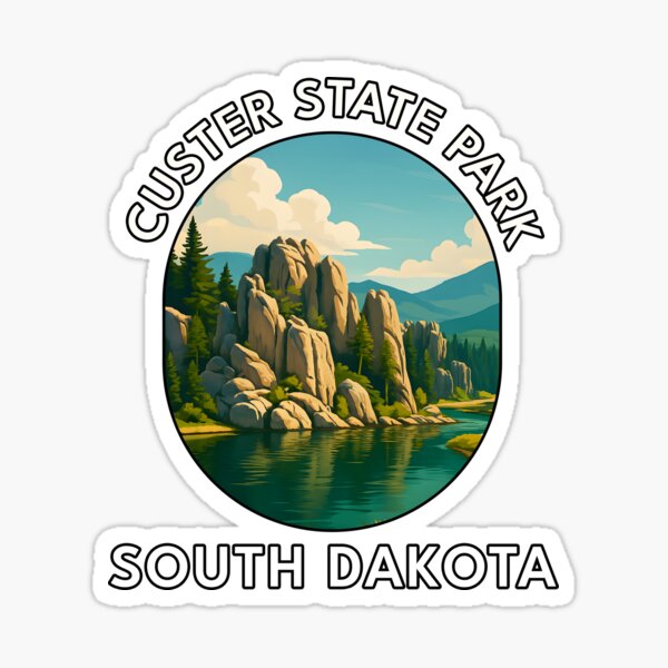 Custer State Park South Dakota – Scenic Black Hills Travel Poster Sticker