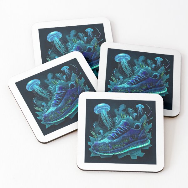 Item preview, Abyss Bloom – Bioluminescent Sneaker Sticker Premium Cool Reloaded Trendy Best Gift designed and sold by Imaginarium of Chaos falcon88 .