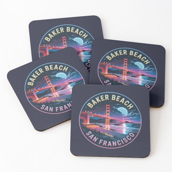 Item preview, Neon Night Baker Beach San Francisco Sticker  designed and sold by Horizon Tales.