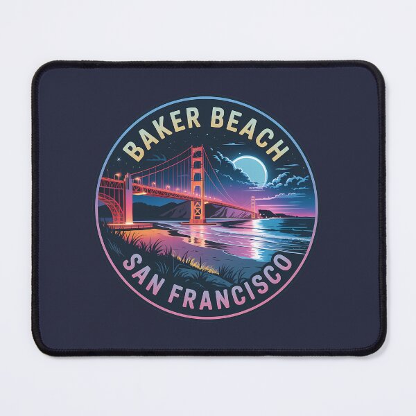 Item preview, Neon Night Baker Beach San Francisco Sticker designed and sold by Horizon Tales.