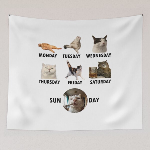 Item preview, Seven Days Seven Moods Cat designed and sold by AShanDome.