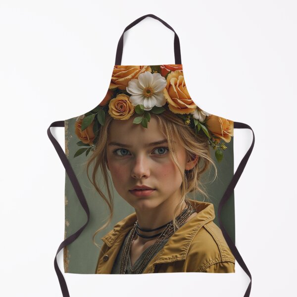 Item preview, Vintage Poster with Girl with flowers in her hair designed and sold by KALEIDOSCOPE UK.