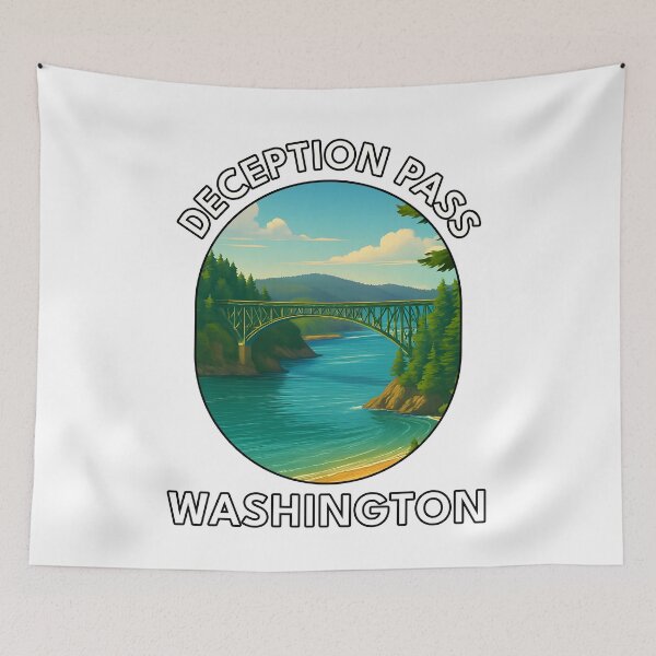 Item preview, Deception Pass State Park Washington – Scenic Travel Poster designed and sold by inkNext.