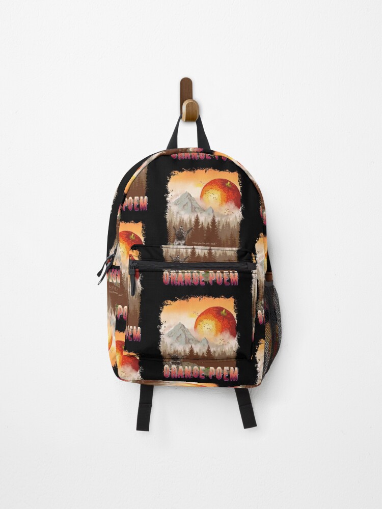 Thumbnail 1 of 3, Backpack, Orange Poem designed and sold by DJava-ArtO.