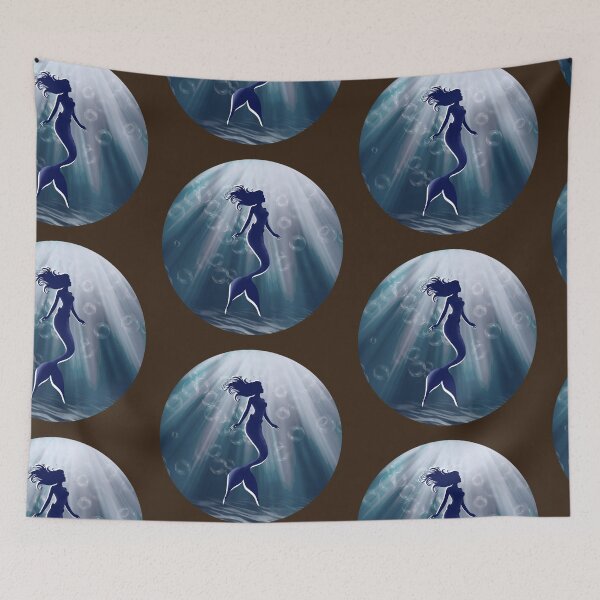 Item preview, mermaid, ocean, wings, water, element, waves, sea, seabed, woman, power, fantasy, night, fairy tale, imagination designed and sold by Tetiana Pohurska.